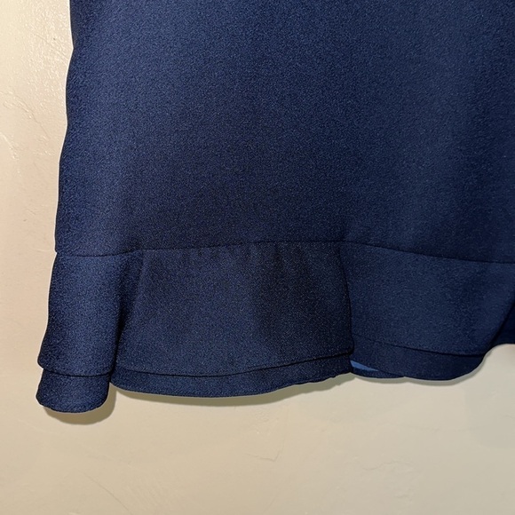 CECE navy blue Kate Ruffle Shift Dress Sz 12 - Picture 11 of 15